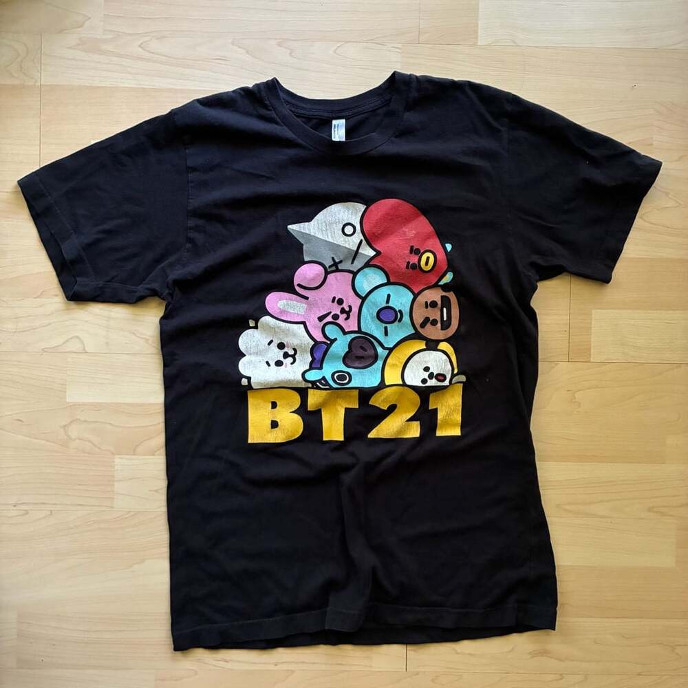 BT21 Cuddle Pile Permission to Dance 2021 Concert Tee American Appeal M